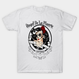 Day Of The Dead Angel De La Muerte Spanish Tattoos Ink T-Shirt